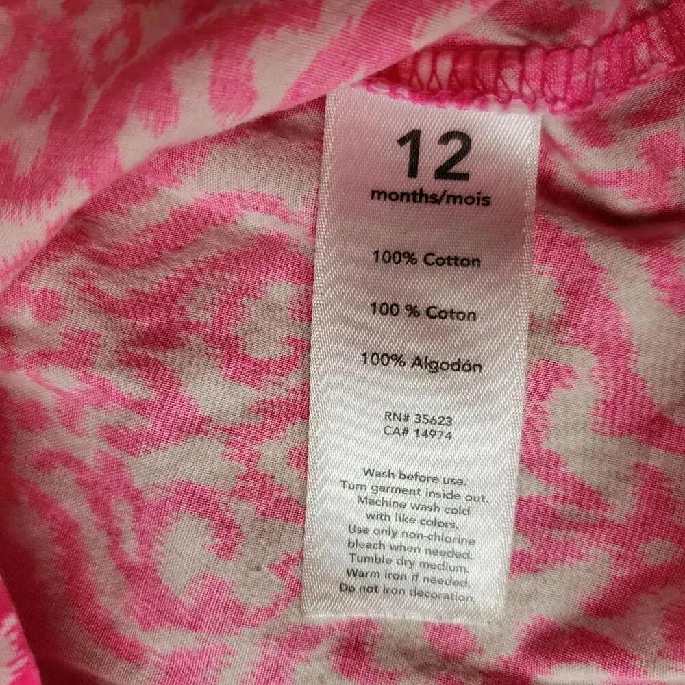 Carter's, Cat & Jack Hot Pink Baby Girl Clothing Bundle 3 pieces Size 6-12m NWOT